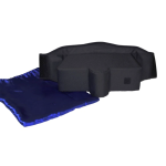 An isolated picture of the Zzoma positional sleep device for Obstructive Sleep Apnea & spring with an included travel bag.